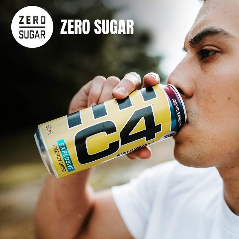 C4 Energy Drink Sugar Free, Caffeinated Energy-Drink, Carbonated Soft Drink  Twisted Limeade (12x500ml)